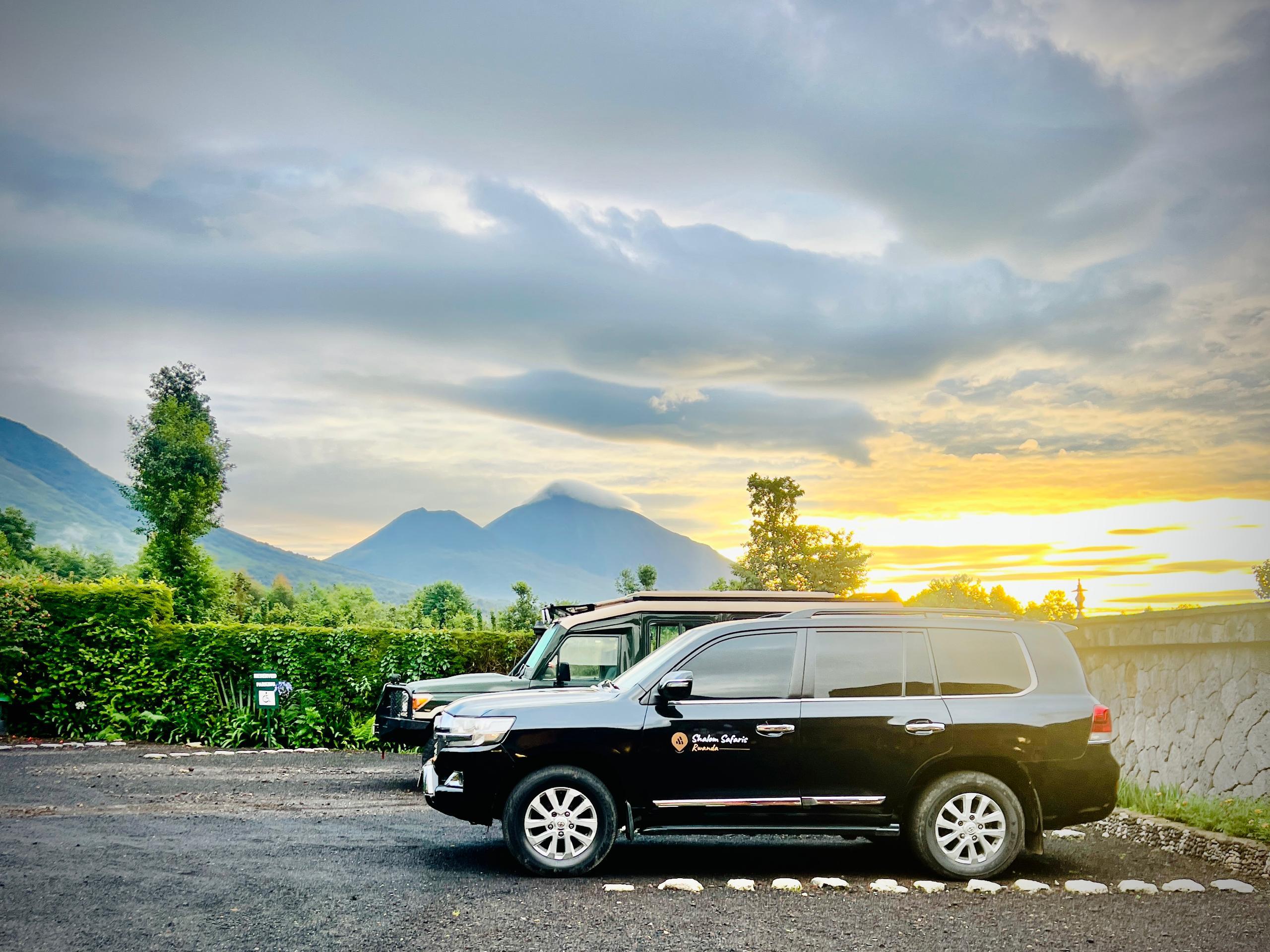 shalom safaris rwanda, 4 x 4 suv and pop up open roof safaris vehicles